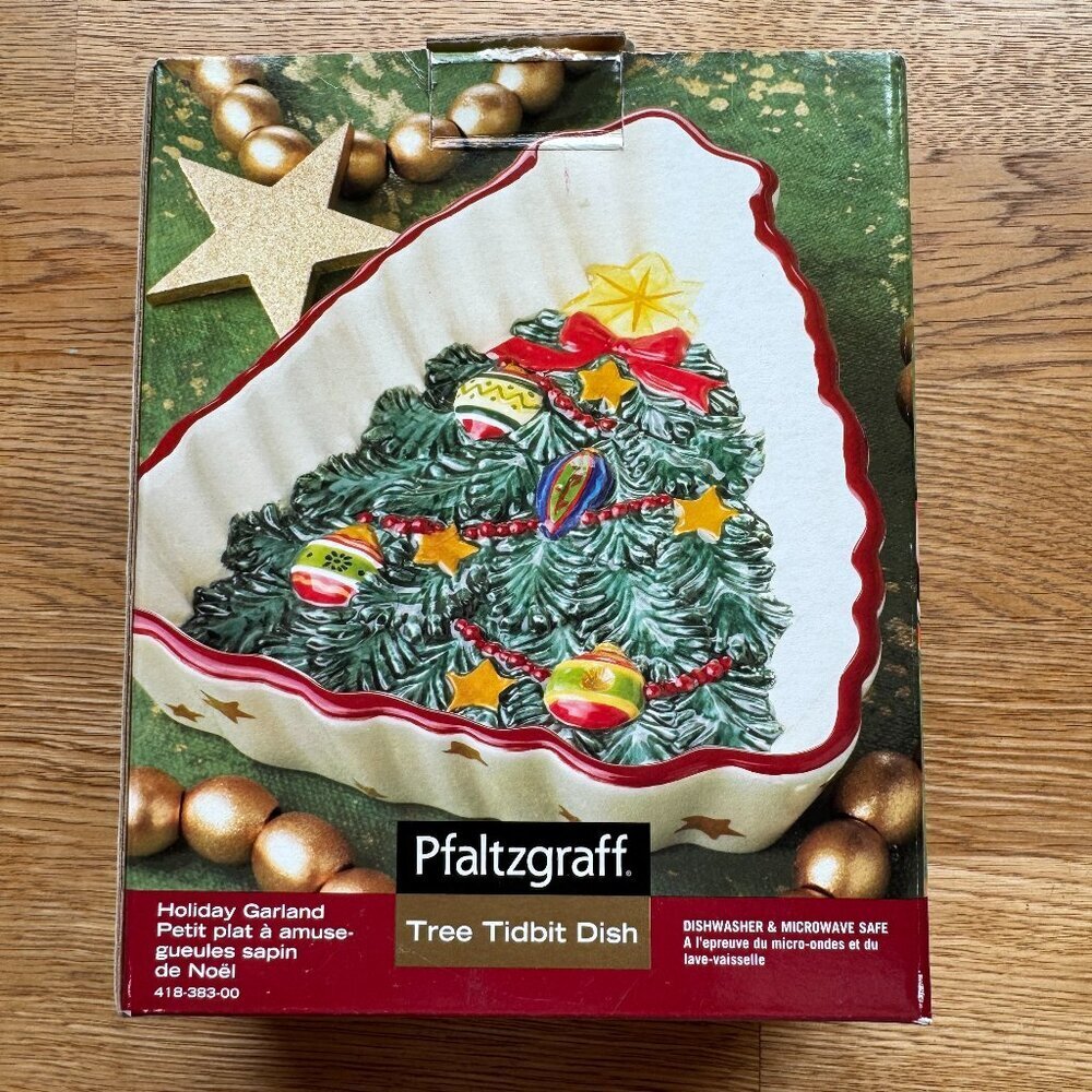 Pfaltzgraff Tree Tidbit Dish Holiday Garland